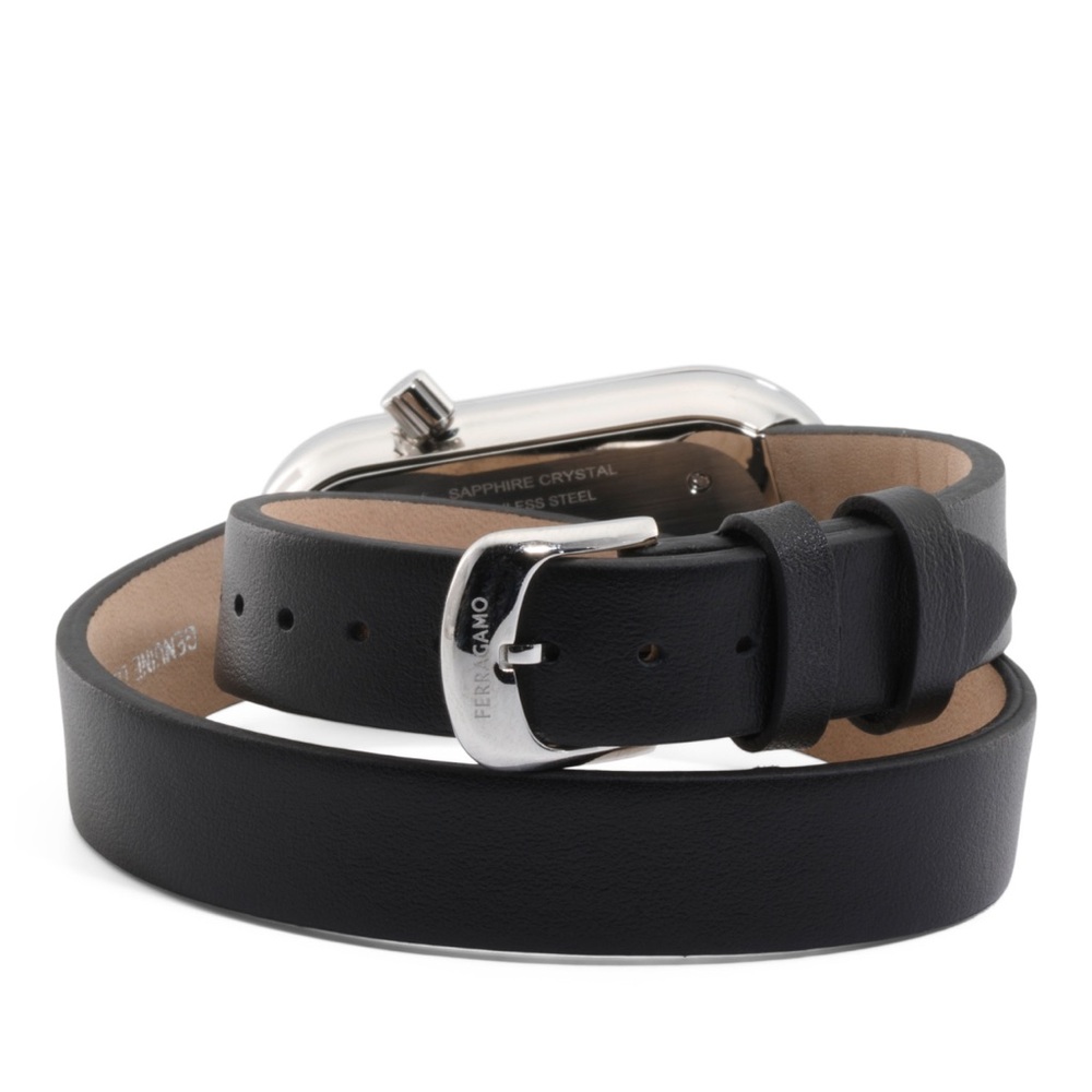 LAST CALL FERRAGAMO Women's Swiss Made 23x46mm Leather Strap Watch - Picture 3 of 3